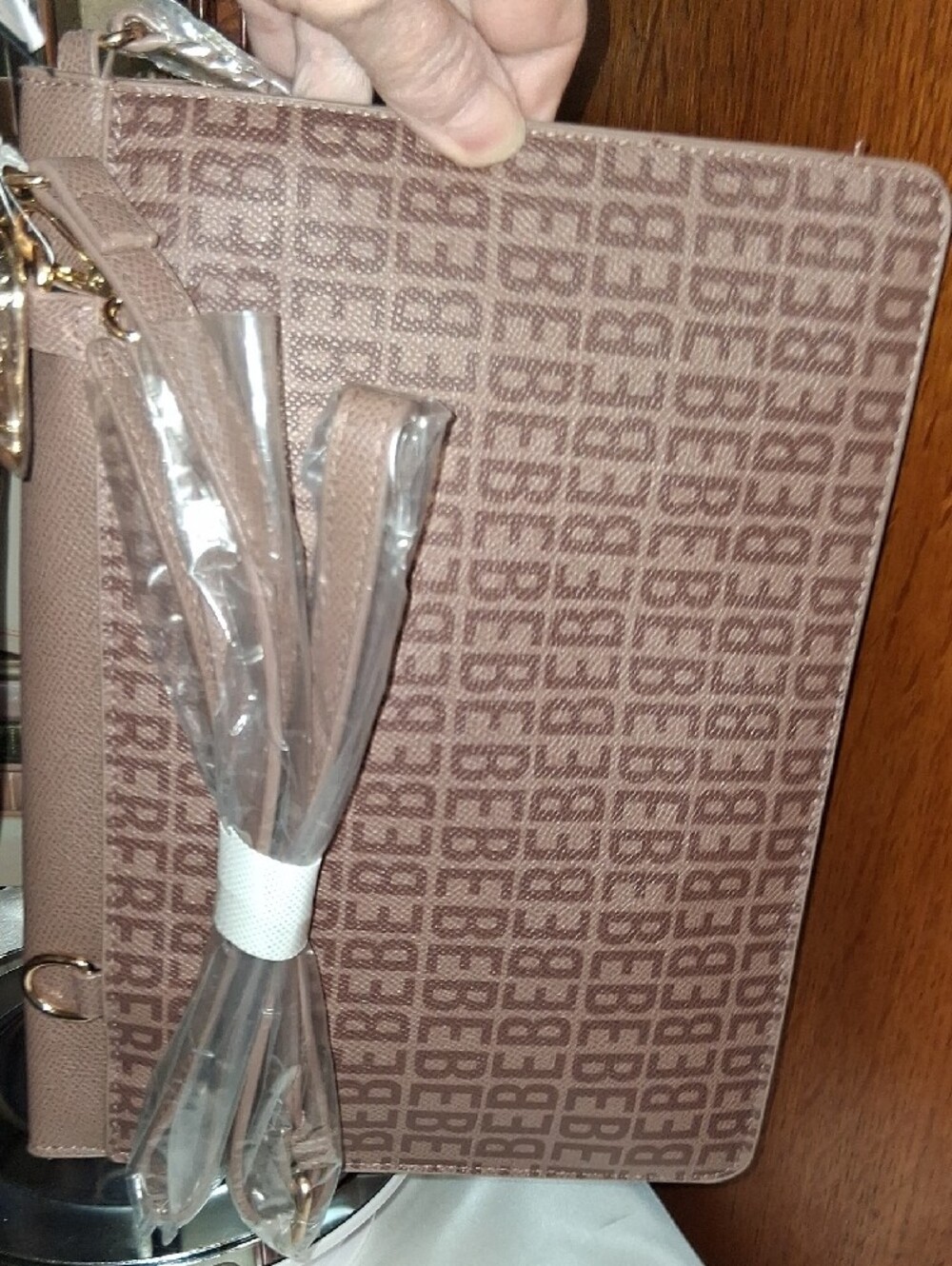 bebe Mauve Taupe Tote with Matching Wristlet NWT - Picture 3 of 9